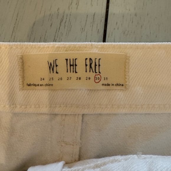 FREE PEOPLE | We the Free white denim jean skirt | Sz 30 Zip it up Mini - Picture 4 of 5